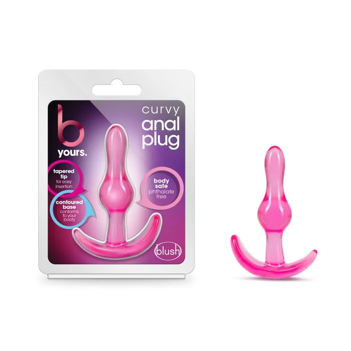 Anal Blush Novelties B Yours Curvy Anal Plug Pink