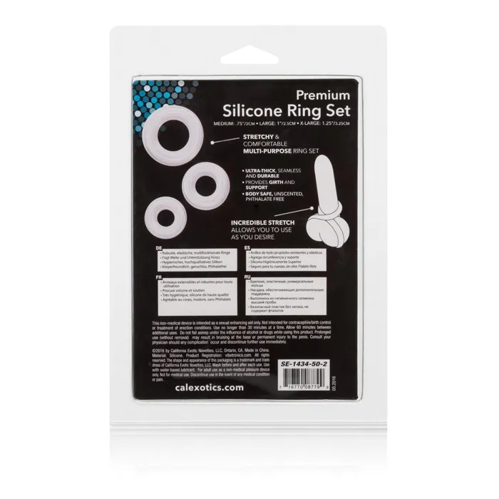 CalExotics Male Sex Toys Premium Silicone Ring Set CalExotics Male Sex Toys Premium Silicone Ring Set