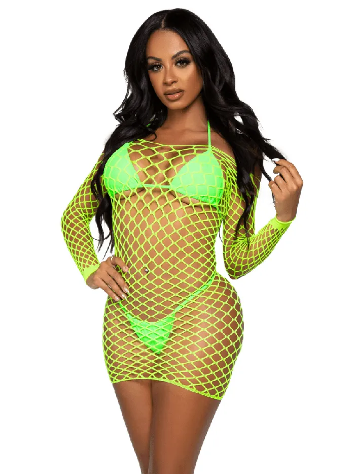 Leg Avenue Female Sex Toys Supreme Fence Net Mini Dress One Size Leg Avenue Female Sex Toys Supreme Fence Net Mini Dress One Size