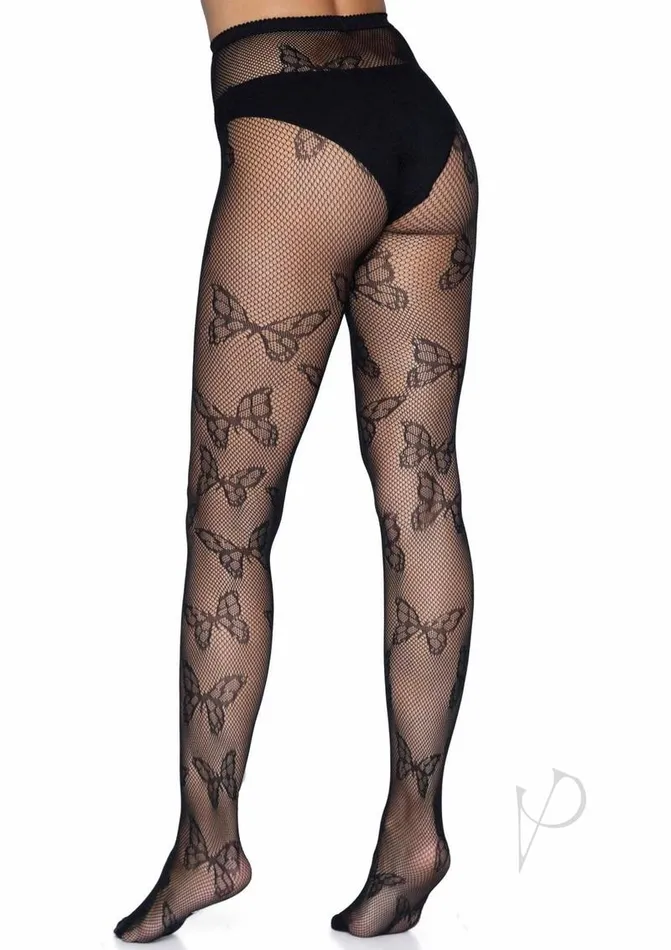 Anal Leg Avenue Butterfly Net Tights Os Black Anal Leg Avenue Butterfly Net Tights Os Black