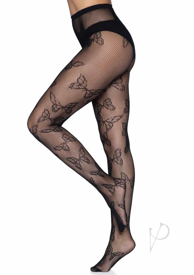 Anal Leg Avenue Butterfly Net Tights Os Black Anal Leg Avenue Butterfly Net Tights Os Black
