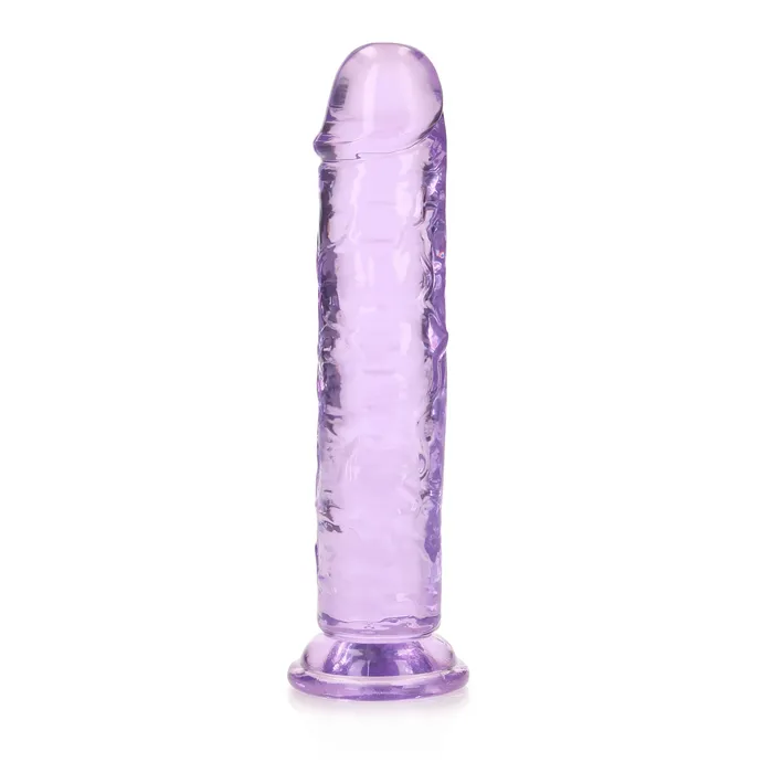 Female Sex Toys RealRock Crystal Clear 7 Jelly Dildo With Suction Cup Shots Media