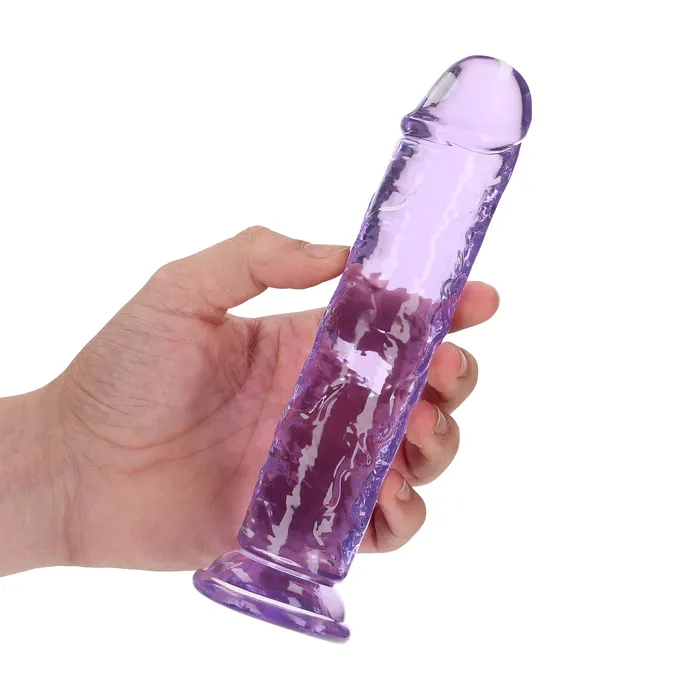 Female Sex Toys RealRock Crystal Clear 7 Jelly Dildo With Suction Cup Shots Media