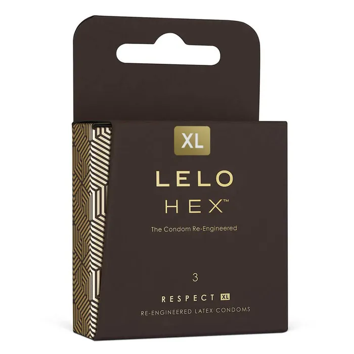 Lelo Hex Respect XL Honeycomb Condoms Lelo Male Sex Toys