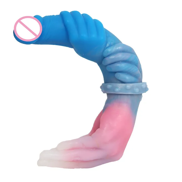 Anal Domlust Double End Fist Dildo Butt Plug Fantasy Colored Silicone Sex Toys for Women Lesbian