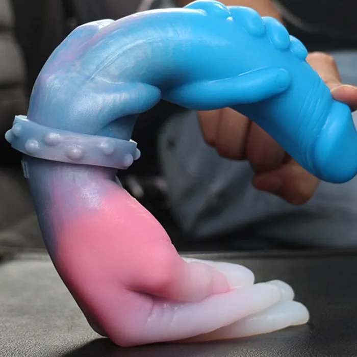 Anal Domlust Double End Fist Dildo Butt Plug Fantasy Colored Silicone Sex Toys for Women Lesbian