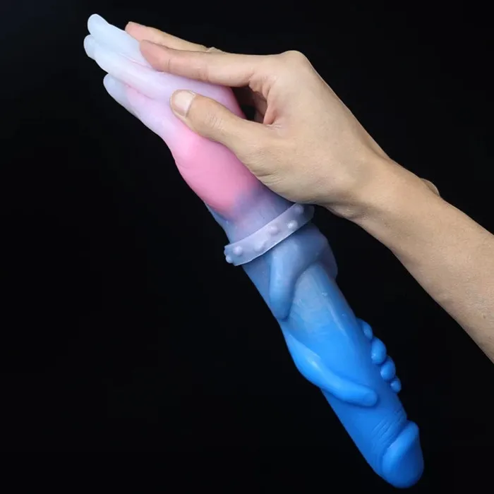 Anal Domlust Double End Fist Dildo Butt Plug Fantasy Colored Silicone Sex Toys for Women Lesbian