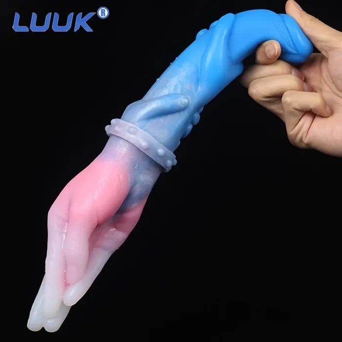 Anal Domlust Double End Fist Dildo Butt Plug Fantasy Colored Silicone Sex Toys for Women Lesbian