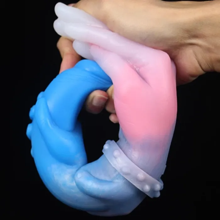 Anal Domlust Double End Fist Dildo Butt Plug Fantasy Colored Silicone Sex Toys for Women Lesbian