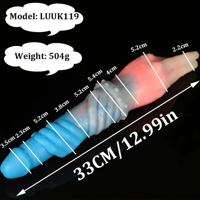 Anal Domlust Double End Fist Dildo Butt Plug Fantasy Colored Silicone Sex Toys for Women Lesbian