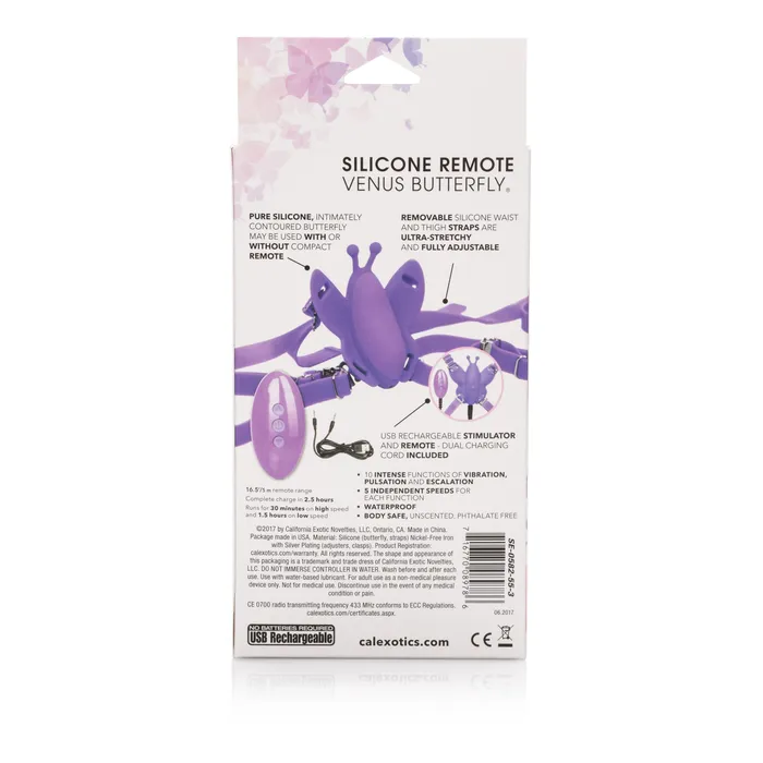 CalExotics Anal Venus Butterfly Silicone Remote Wireless Micro Butterfly CalExotics Anal Venus Butterfly Silicone Remote Wireless Micro Butterfly