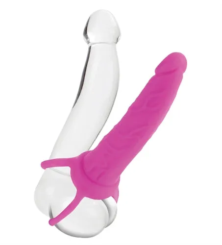 CalExotics Vibrators Silicone Love Rider Dual Penetrator Pink CalExotics Vibrators Silicone Love Rider Dual Penetrator Pink