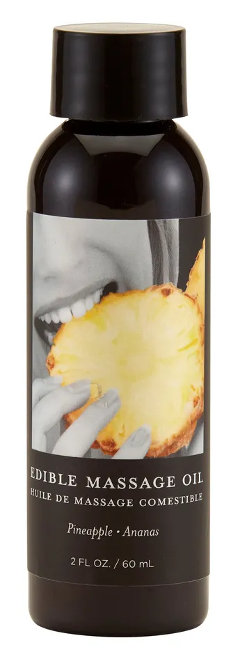 Couples Earthly Body Edible Massage Oil 2 Oz Pineapple