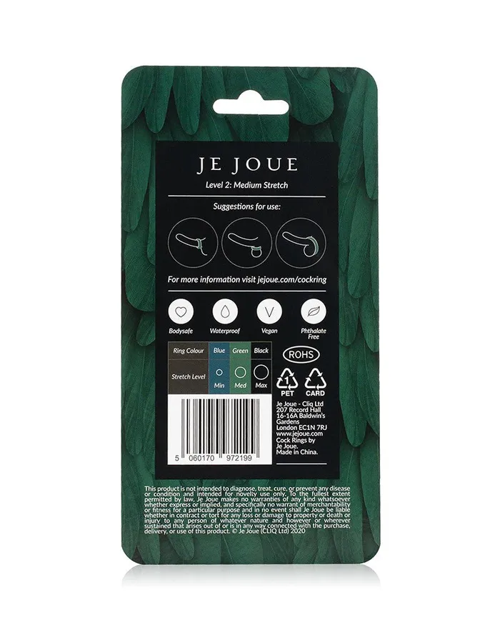 Green Silicone CRing Medium Stretch Je Joue Male Sex Toys