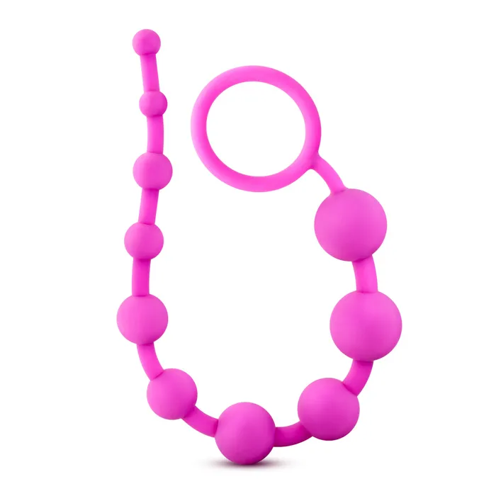 Luxe Silicone 10 Beads Fuchsia Blush Novelties Anal Luxe Silicone 10 Beads Fuchsia Blush Novelties Anal