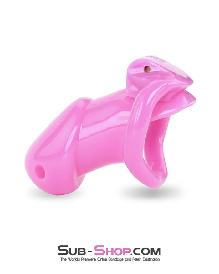 Ali Express Male Sex Toys 0395AE Hot Pink Head High Security Male Chastity Sensation Device