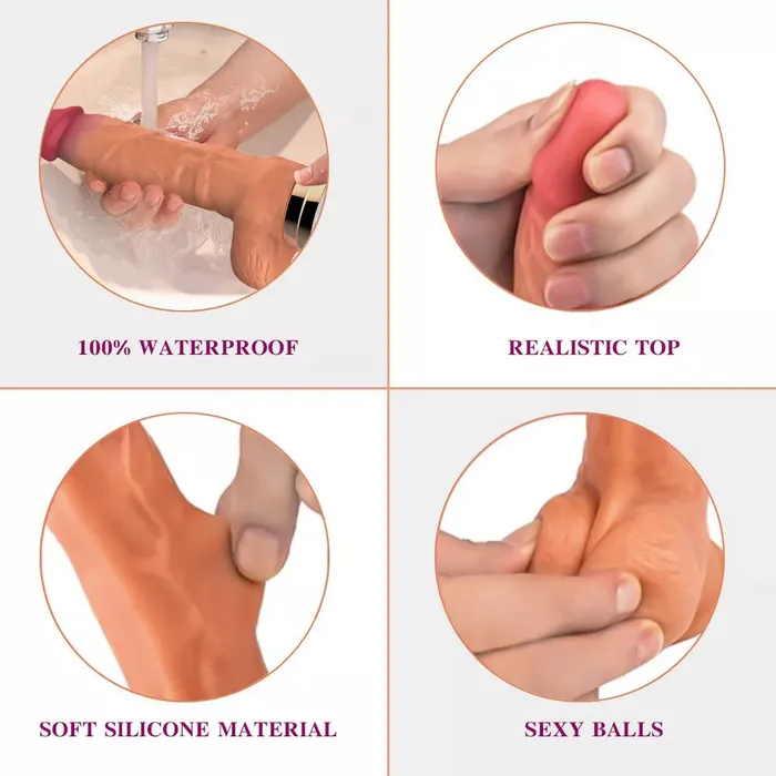 Dildos Automatic Heating Retractable Thrust Dildo 