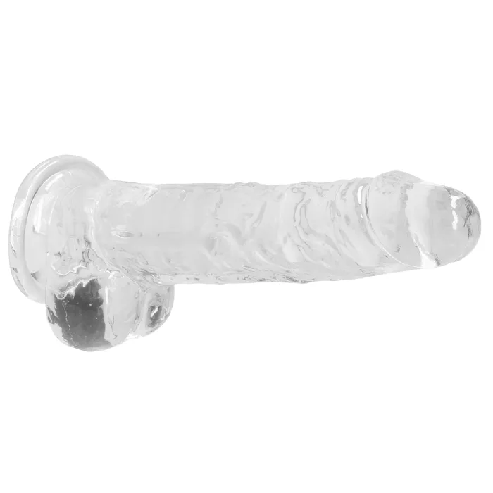 Female Sex Toys Shots 8 Inch Realistic Dildo With Balls Translucent