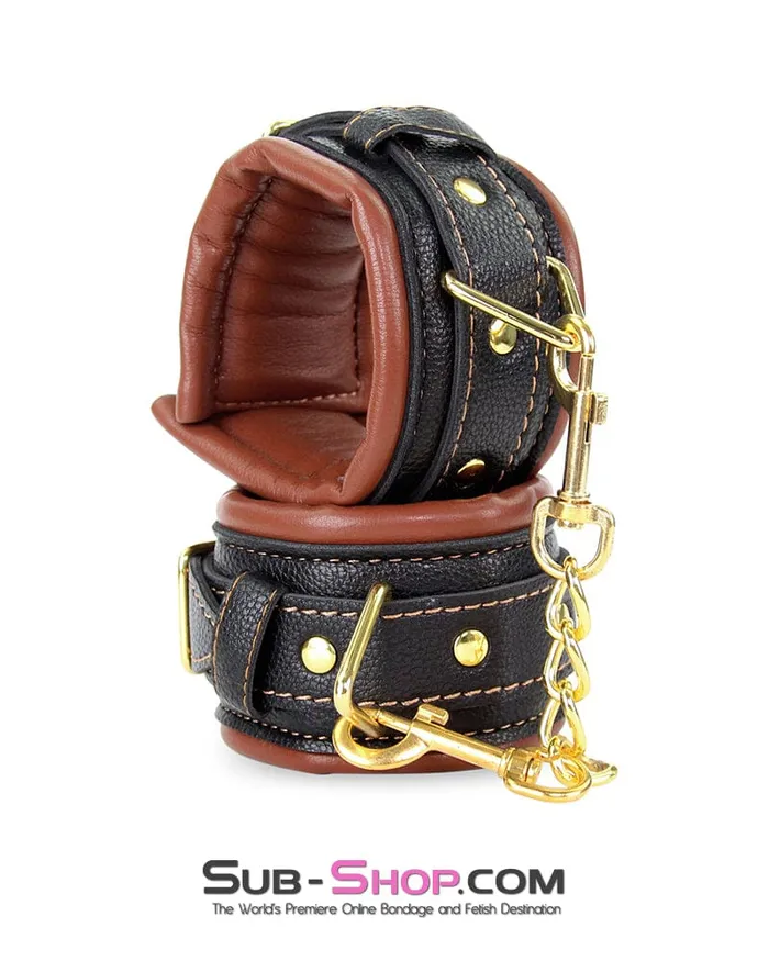Moonwell Couples 5781M Cowgirl Gold Standard Thick Padded Wrist Bondage Cuffs Moonwell Couples 5781M Cowgirl Gold Standard Thick Padded Wrist Bondage Cuffs