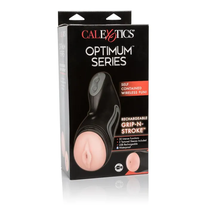 Optimum Power Rechargeable GripNStroke CalExotics Male Sex Toys Optimum Power Rechargeable GripNStroke CalExotics Male Sex Toys