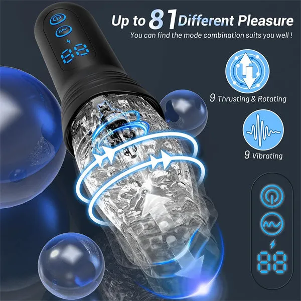 Lurevibe Gawk Gawk 4000 Masturbator Masturbating Electric Sex Toy for Men with 9 Vibration and Telescopic Modes Lurevibe Male Sex Toys