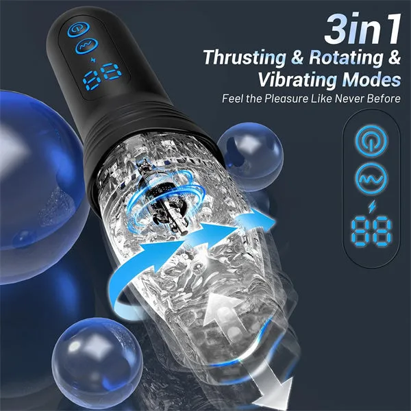 Lurevibe Gawk Gawk 4000 Masturbator Masturbating Electric Sex Toy for Men with 9 Vibration and Telescopic Modes Lurevibe Male Sex Toys
